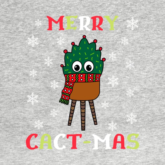 Merry Cact Mas - Christmas Cactus With Scarf by DreamCactus